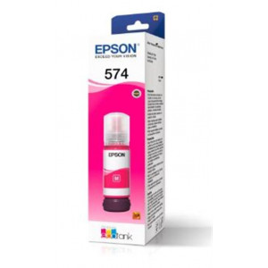 Botella de tinta magenta...