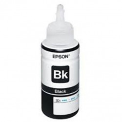 Botella de tinta negra...